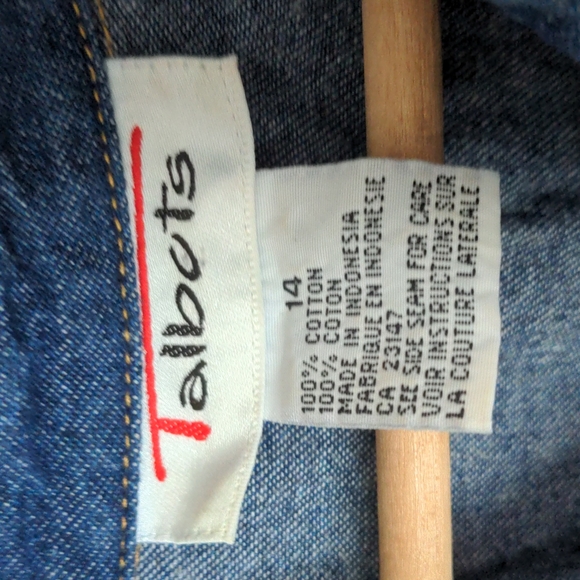 Talbots 14 Cotton Button Down Denim Look Dress - Picture 5 of 7